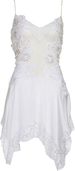 Givenchy Lace Camisole Dress in White | Lyst
