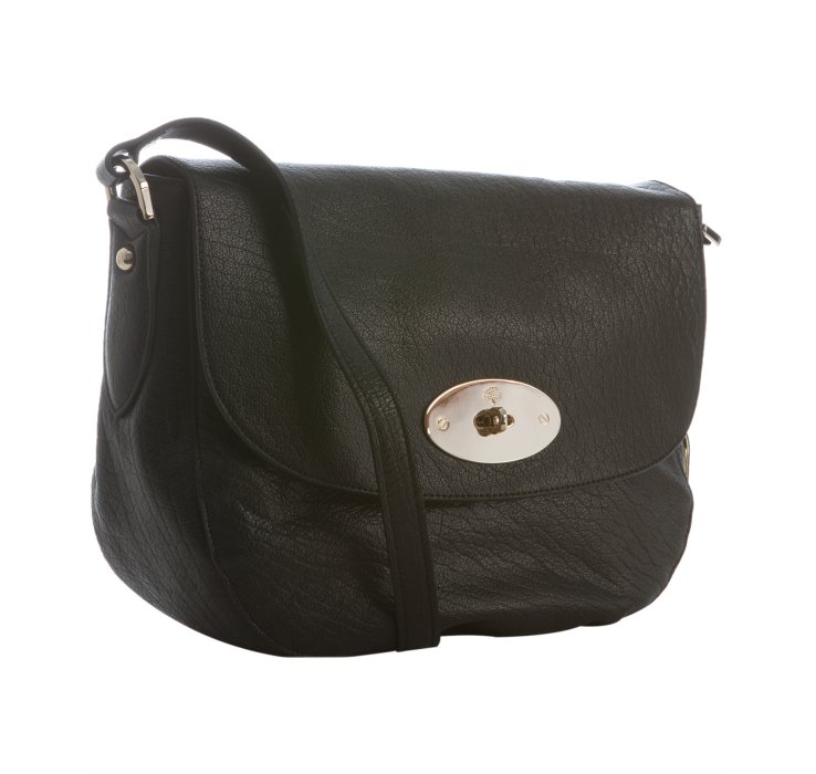 Mulberry Black Leather Postmans Lock Shoulder Bag In Gallery