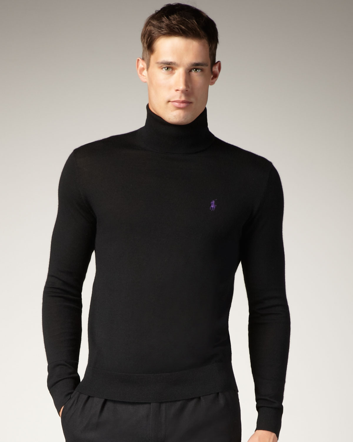 ralph lauren black turtleneck sweater
