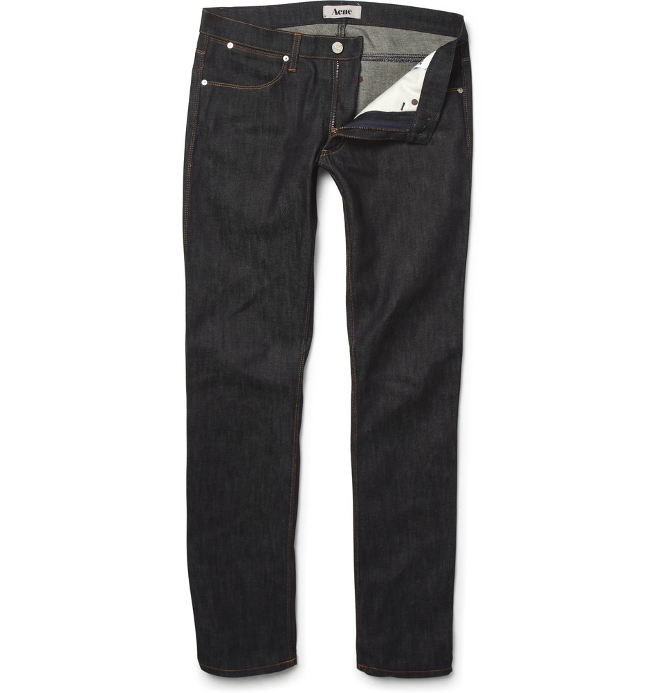Acne Studios Max Soft Raw Slim Jeans in Blue for Men Lyst