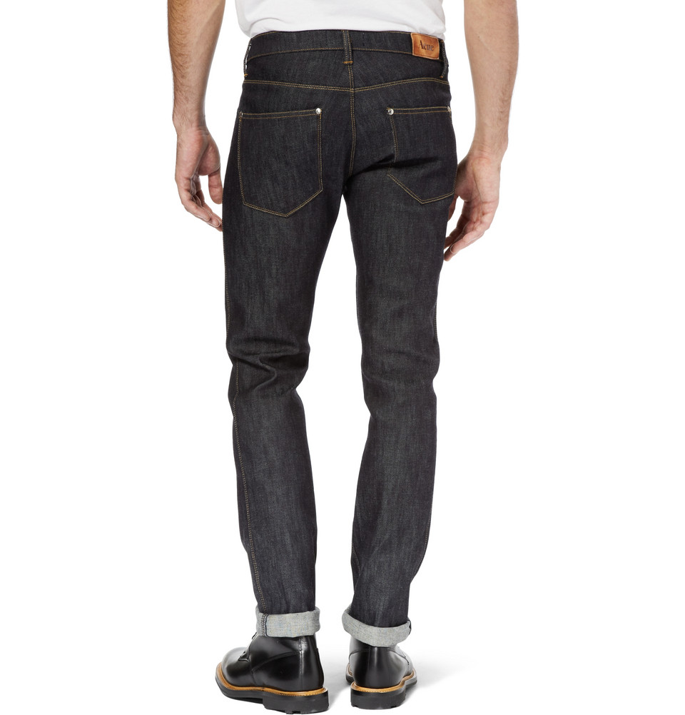 Acne Studios Max Soft Raw Slim Jeans in Blue for Men | Lyst