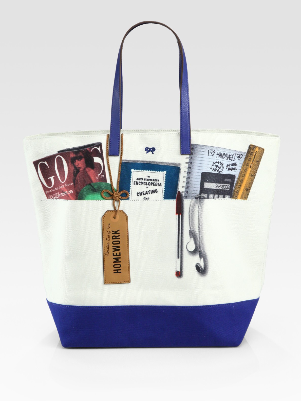 Anya hindmarch homework canvas tote image