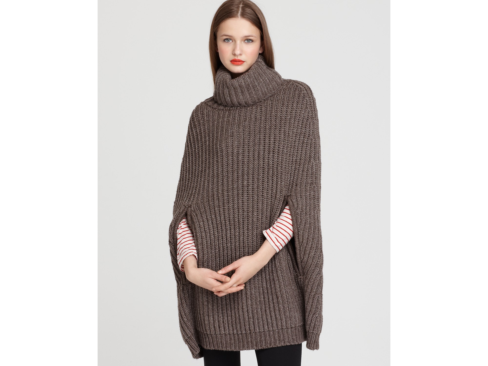 turtleneck cape