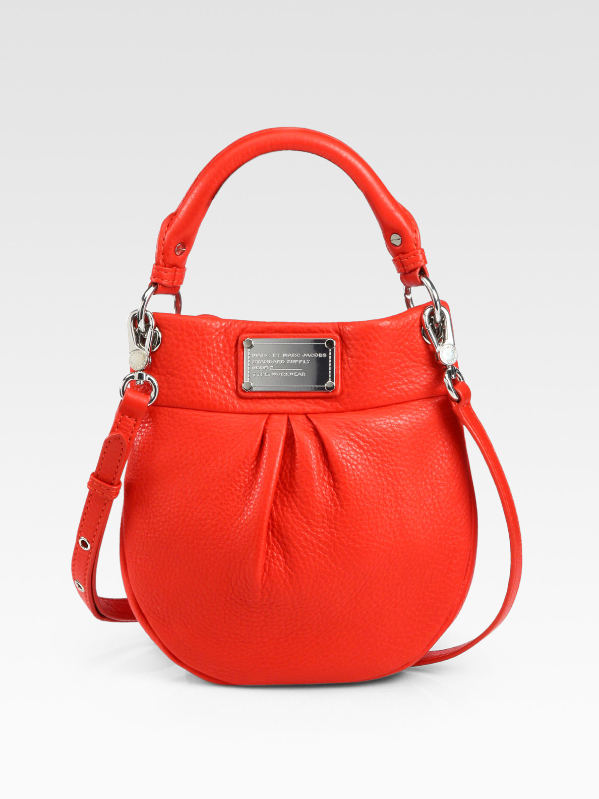 Marc By Marc Jacobs Classic Q Mini Hillier Hobo Bag in Red | Lyst