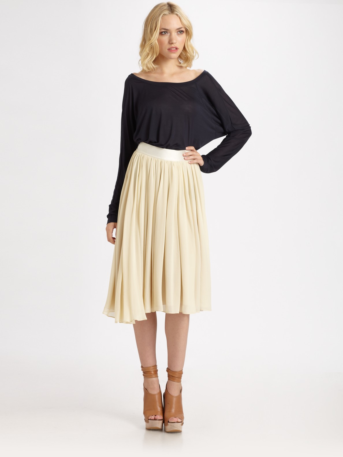 mid calf skirts