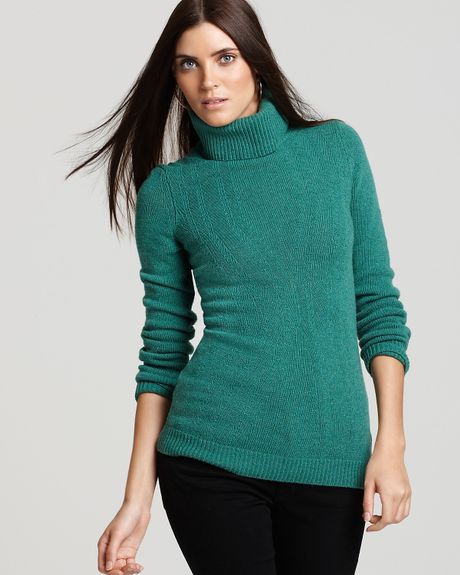 Theory Galin Loryelle Long Sleeve Turtleneck Sweater in Green (emerald ...