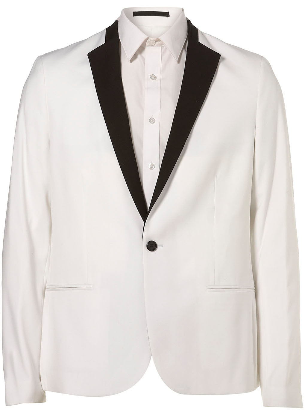 Topman Off White Shawl Collar Tux Jacket in White for Men (cream) | Lyst