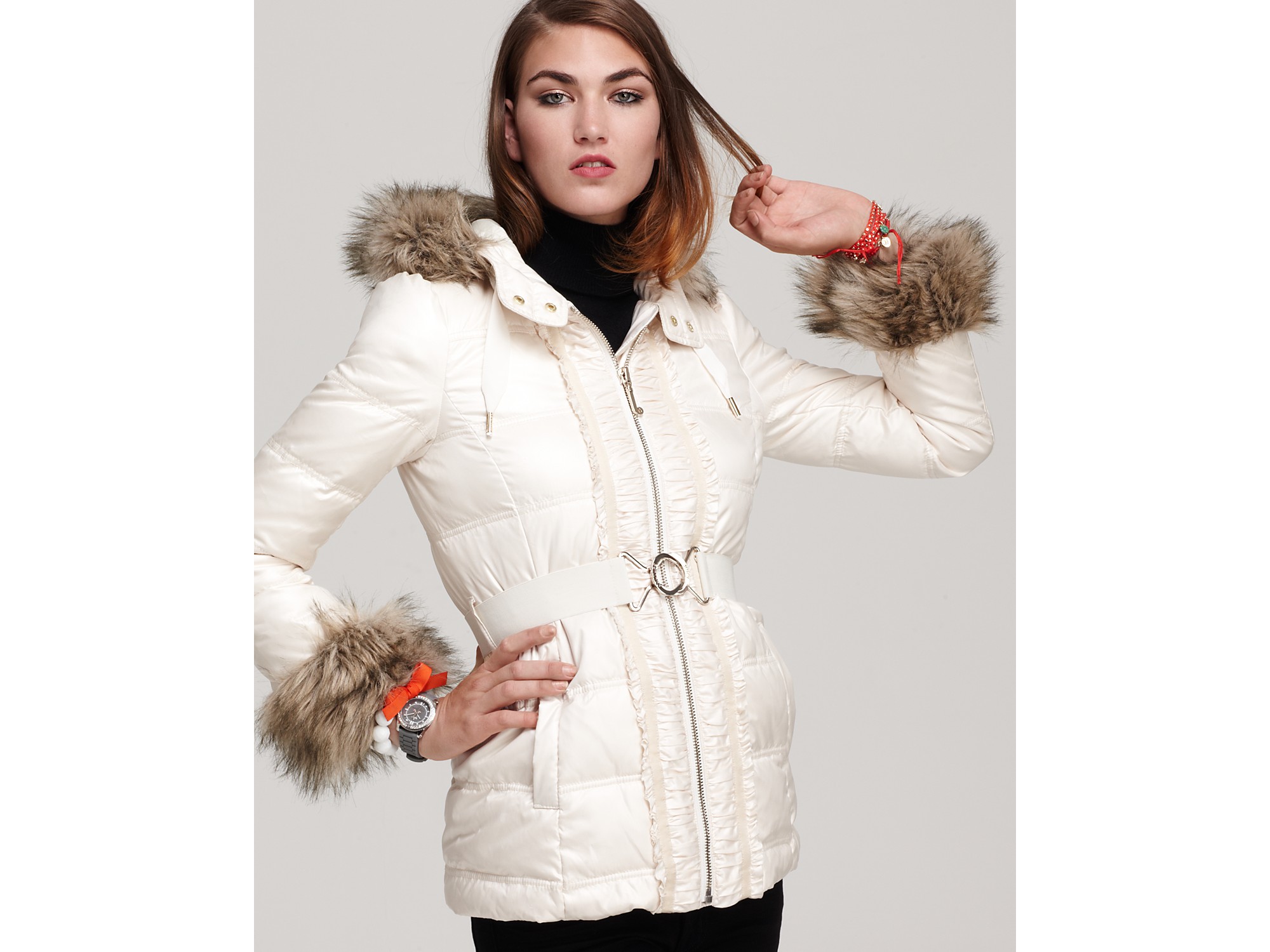 juicy couture jacket with fur hood