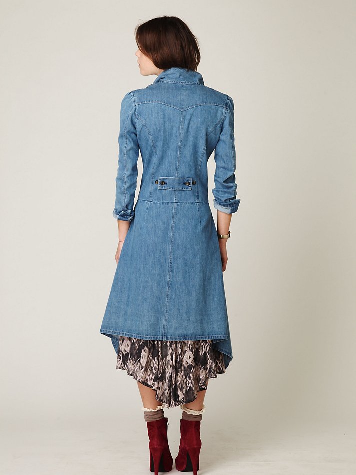 free people denim duster