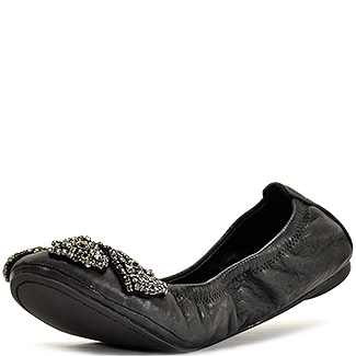 tory burch eddie ballet flat with crystal bow