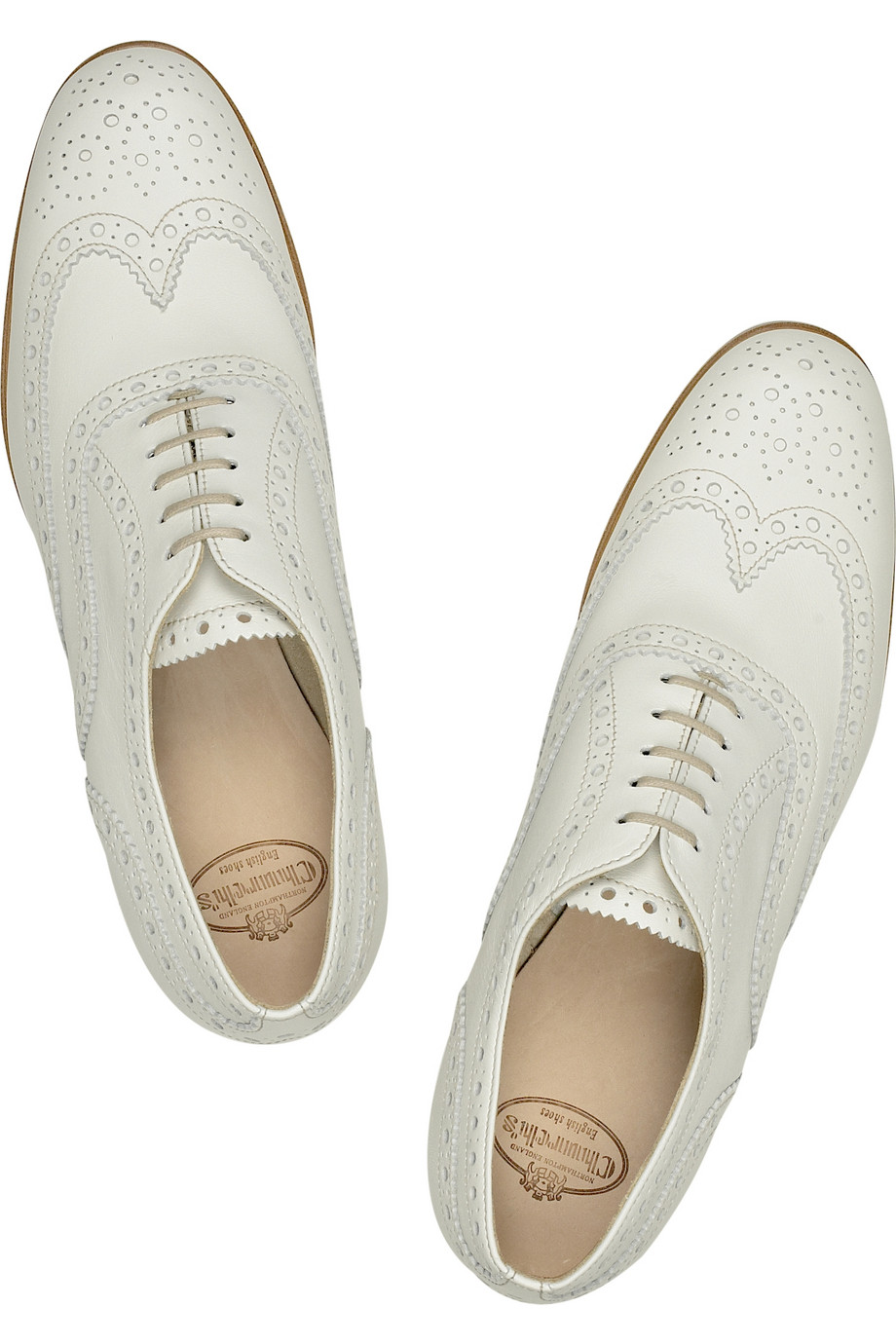 brogues with white soles