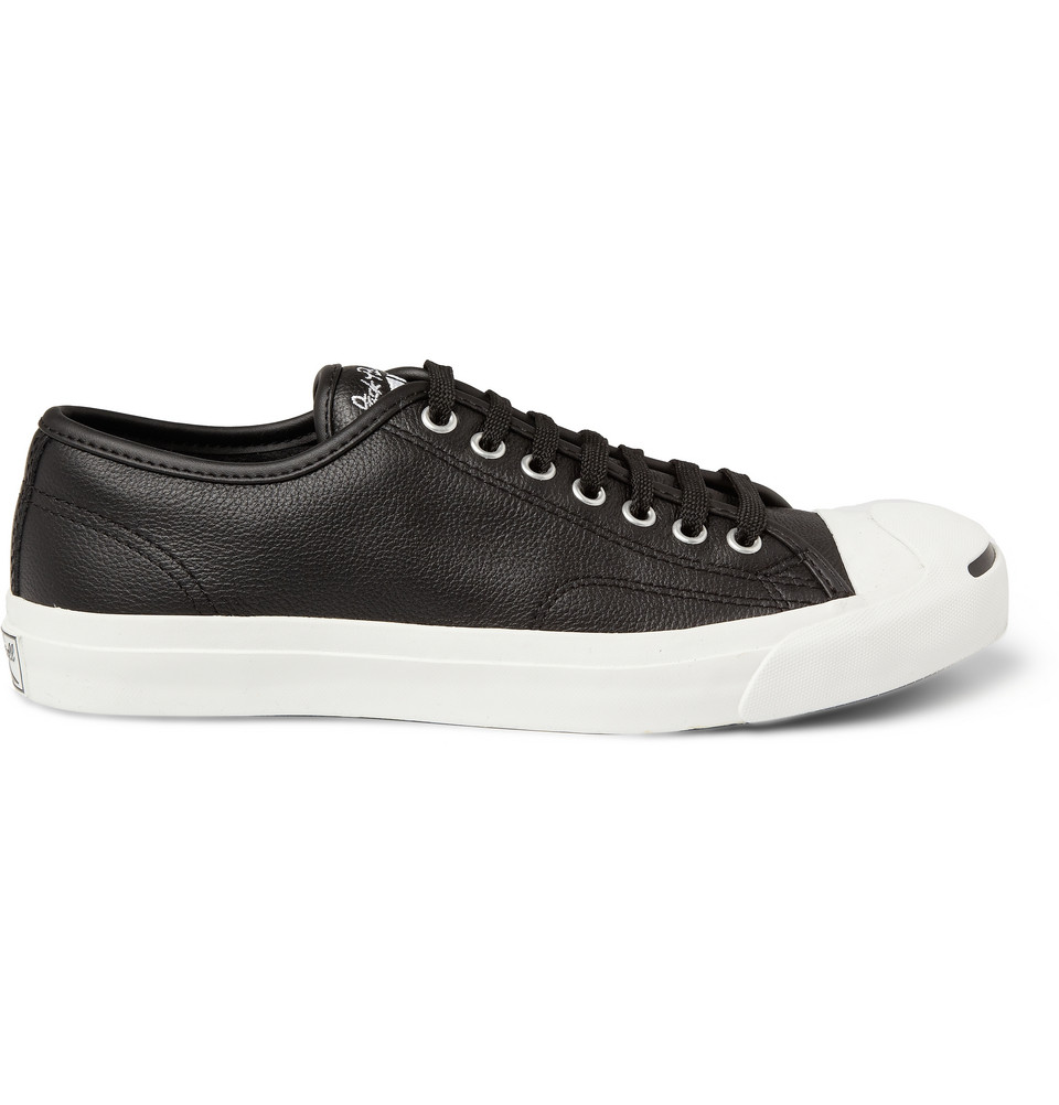 Converse Jack Purcell Leather Sneakers in Black for Men - Lyst