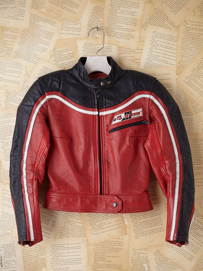 Free People Vintage Racing Jacket in Red - Lyst