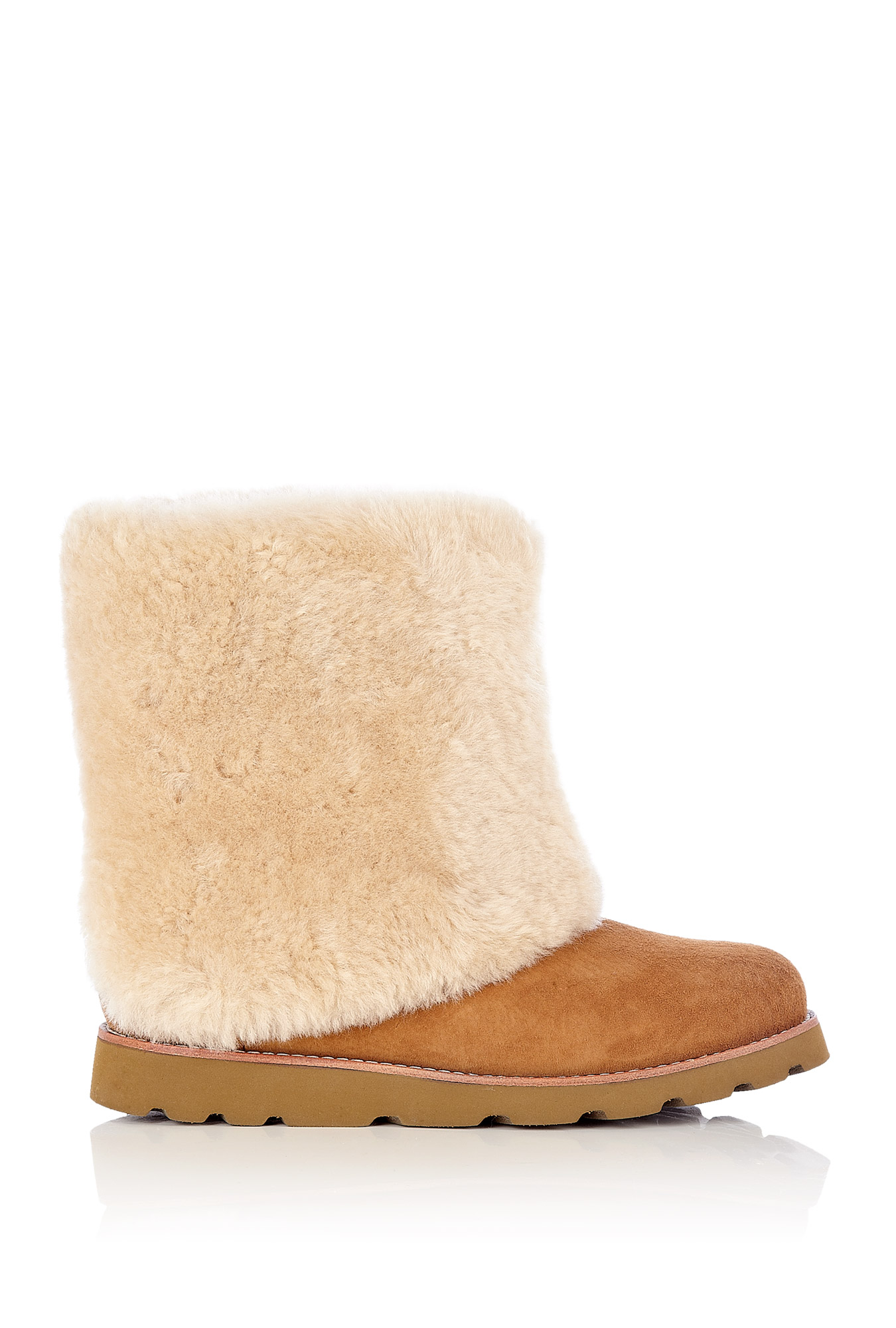 Ugg Chestnut Maylin Shearling Cuffed Ankle Boot in Brown (chestnut) | Lyst