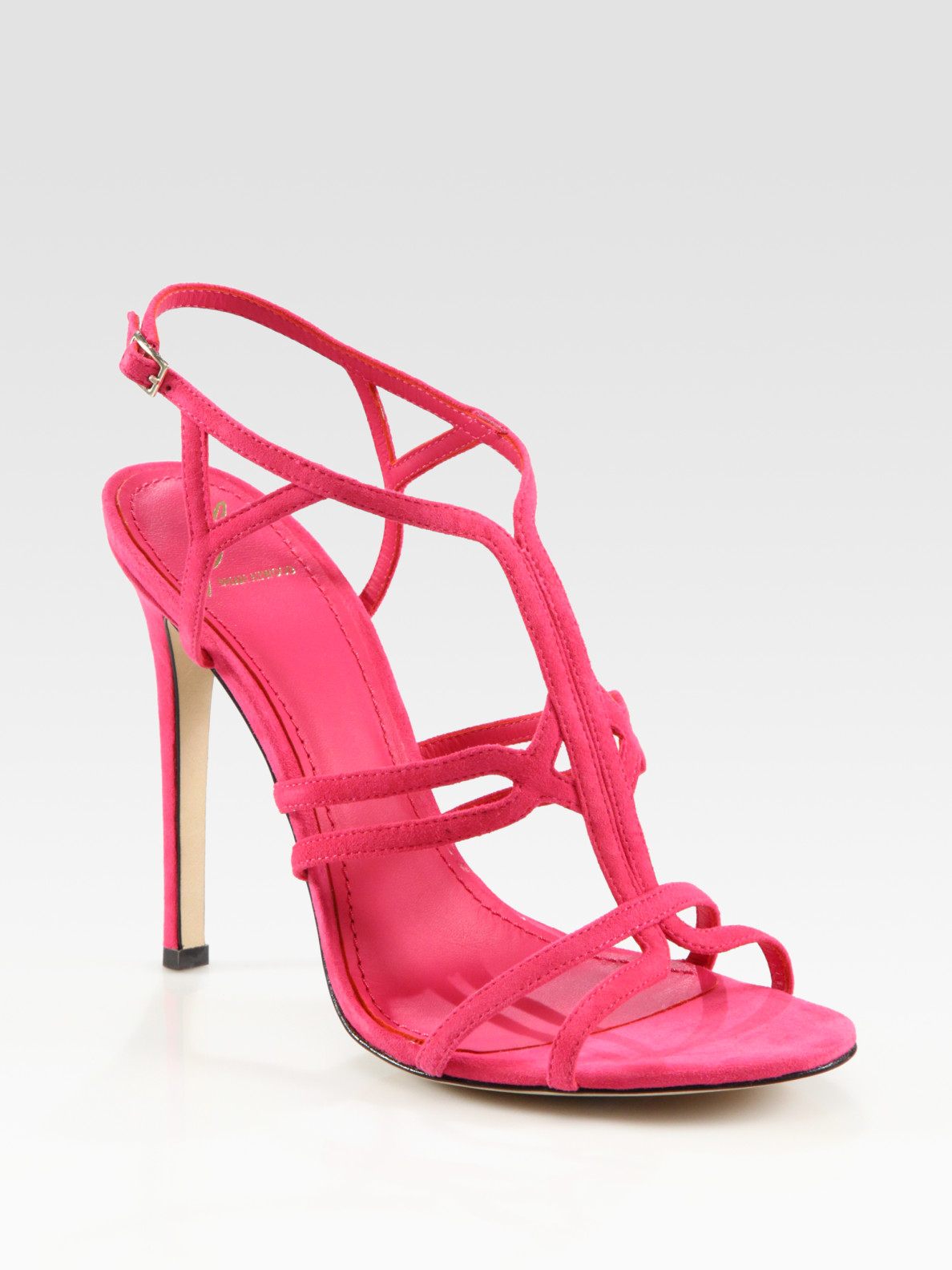 pink high heel sandals