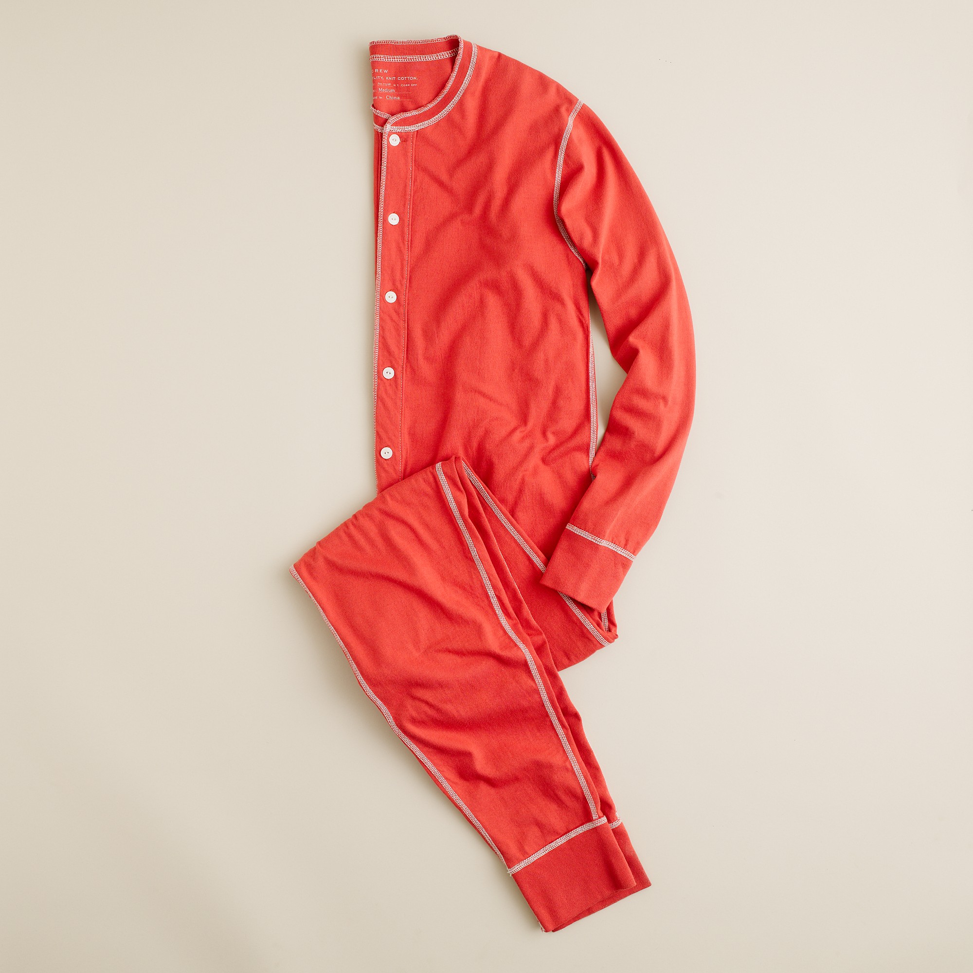 Lyst J.Crew Jersey Union Suit in Red for Men
