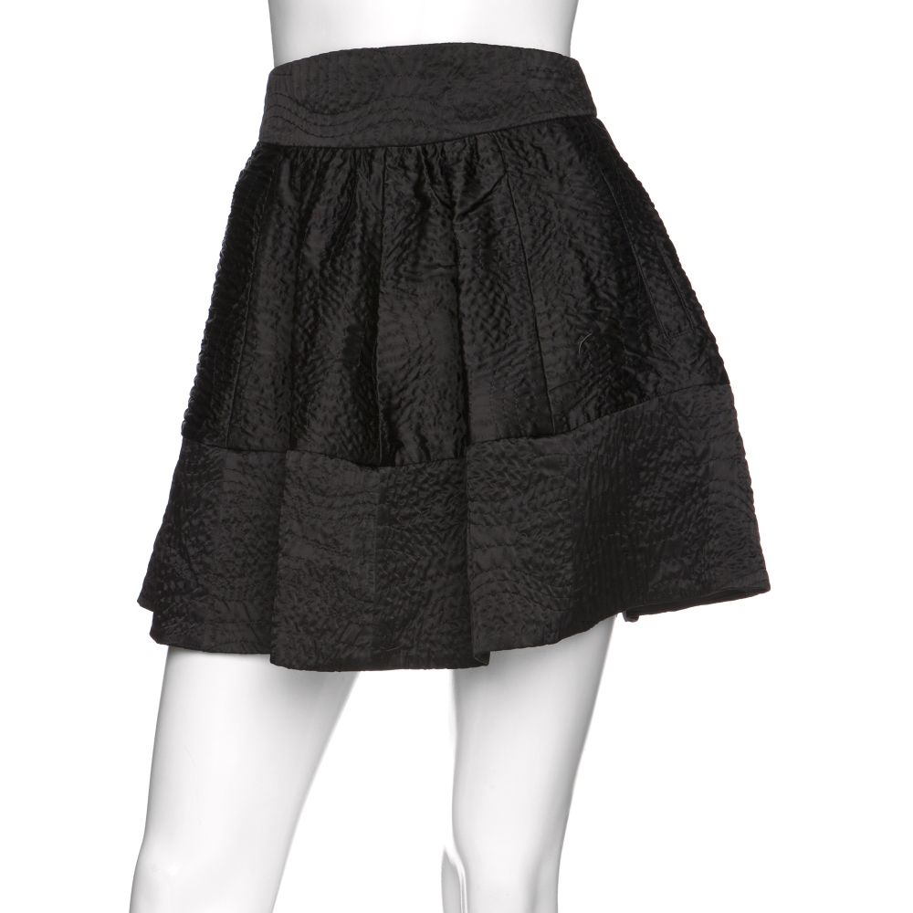 L'Agence Quilted Skirt in Black - Lyst