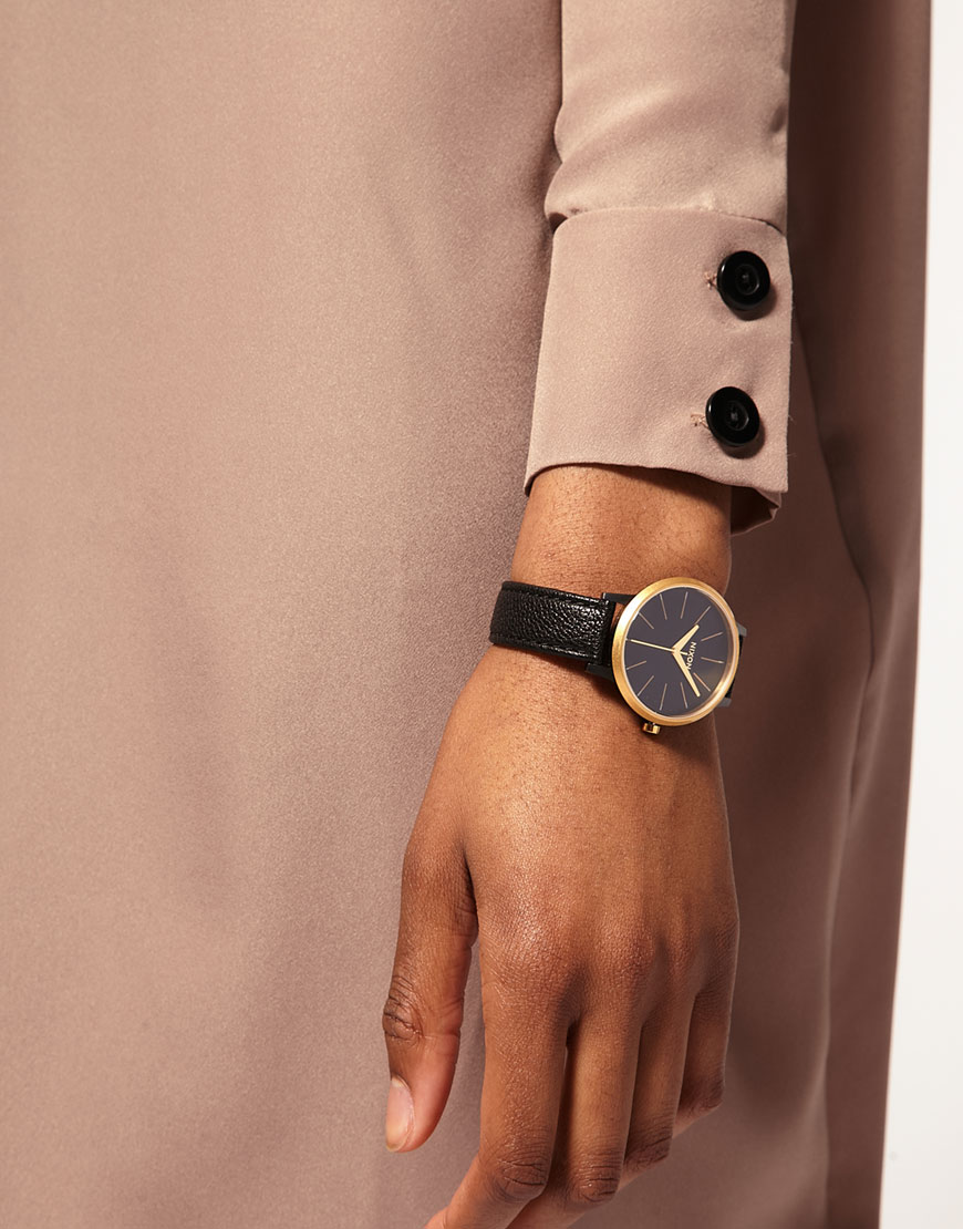 nixon kensington leather watch