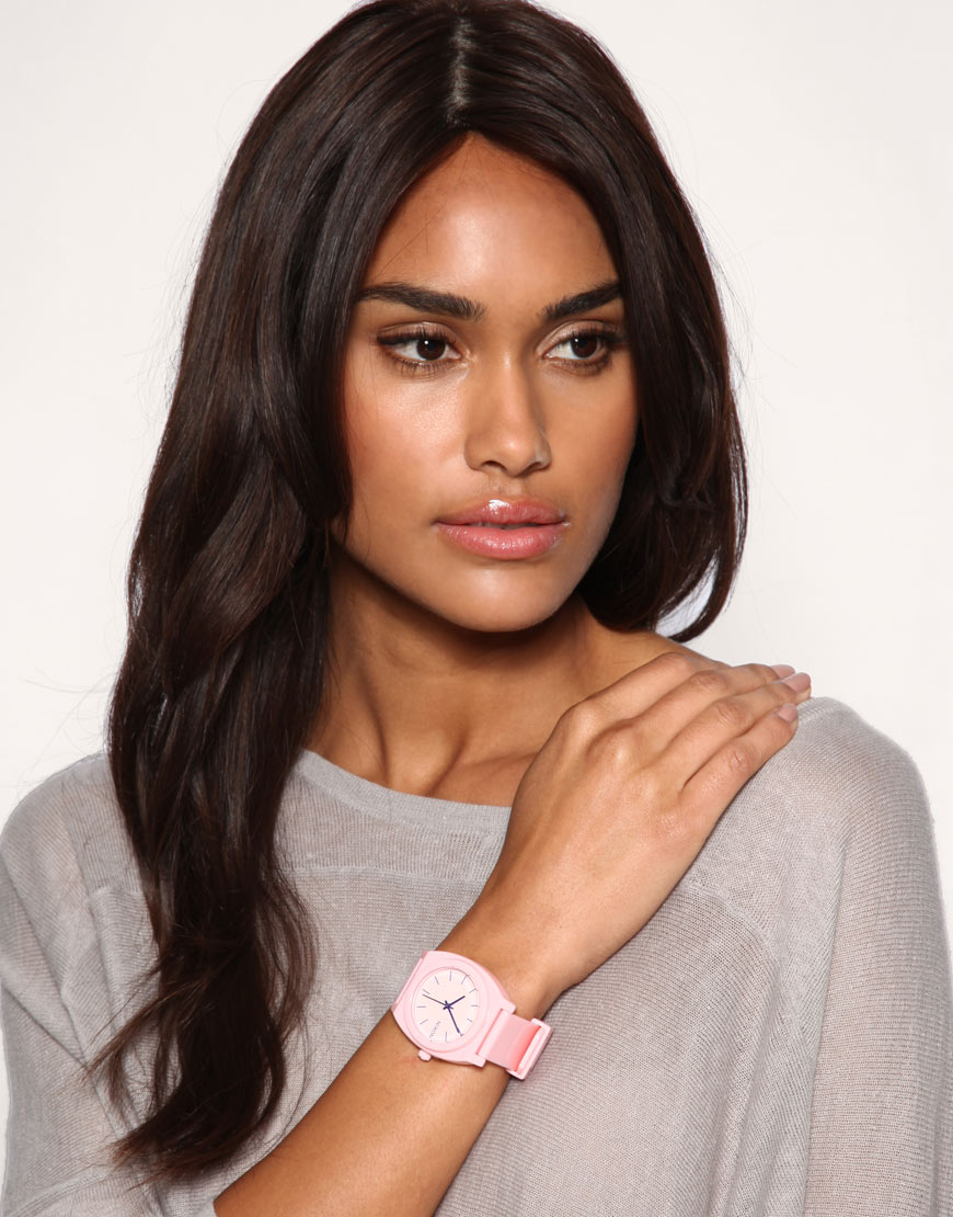 Nixon The Time Teller P Watch In Pink Lyst
