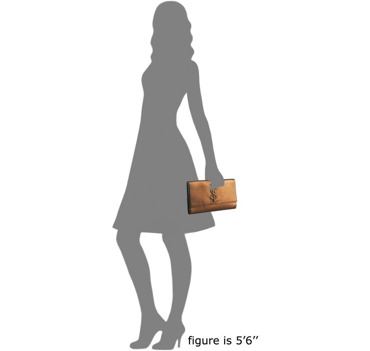 Saint laurent Berenice Metallic Leather Belle De Jour Flap Clutch ...