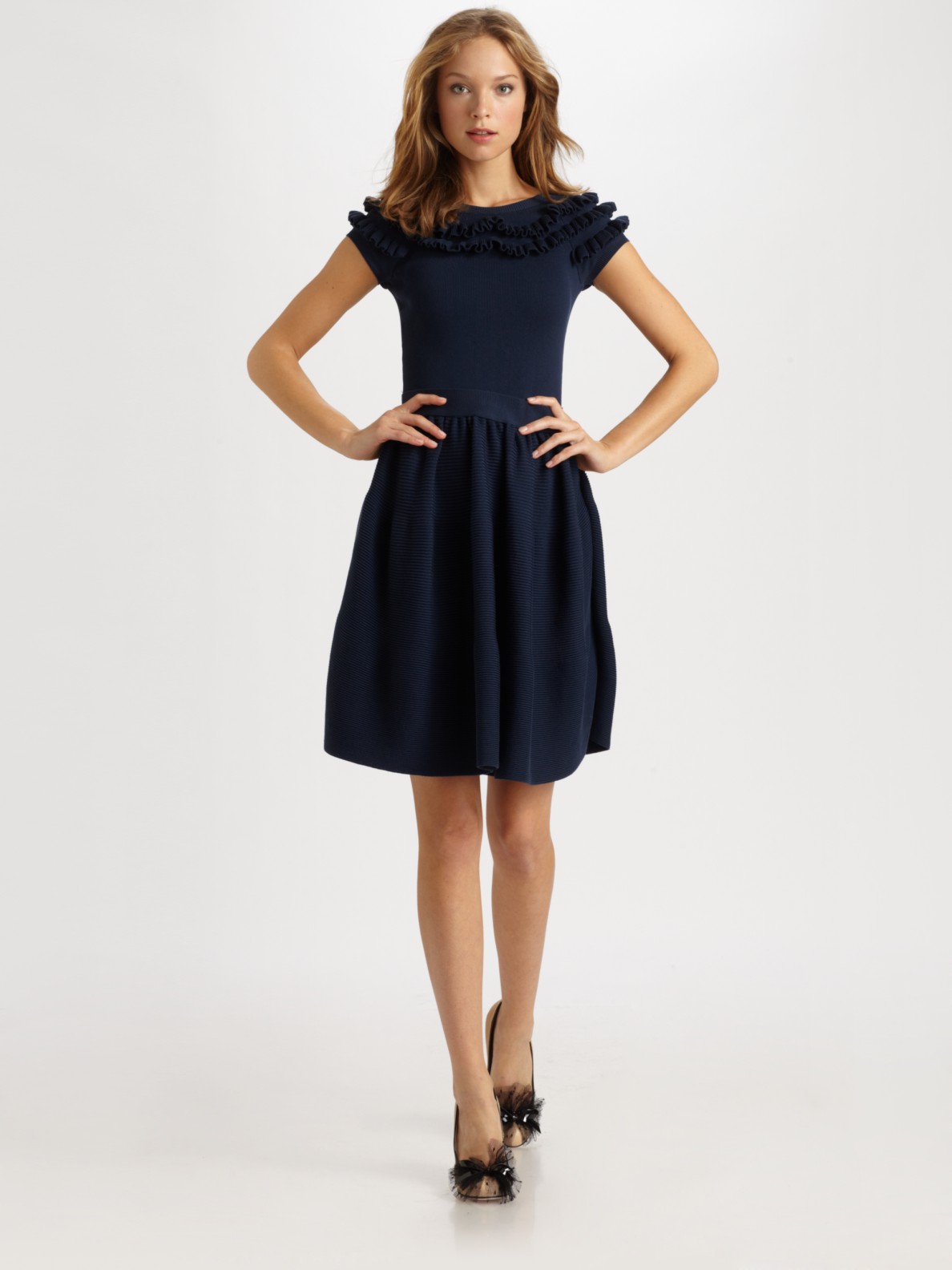red valentino navy dress