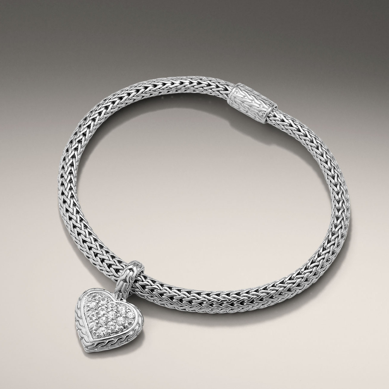 Lyst John Hardy Small Heart Charm Bracelet In White Gallery Women S Charm Bracelets
