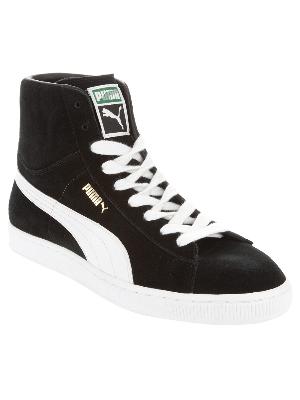 black and white high top pumas