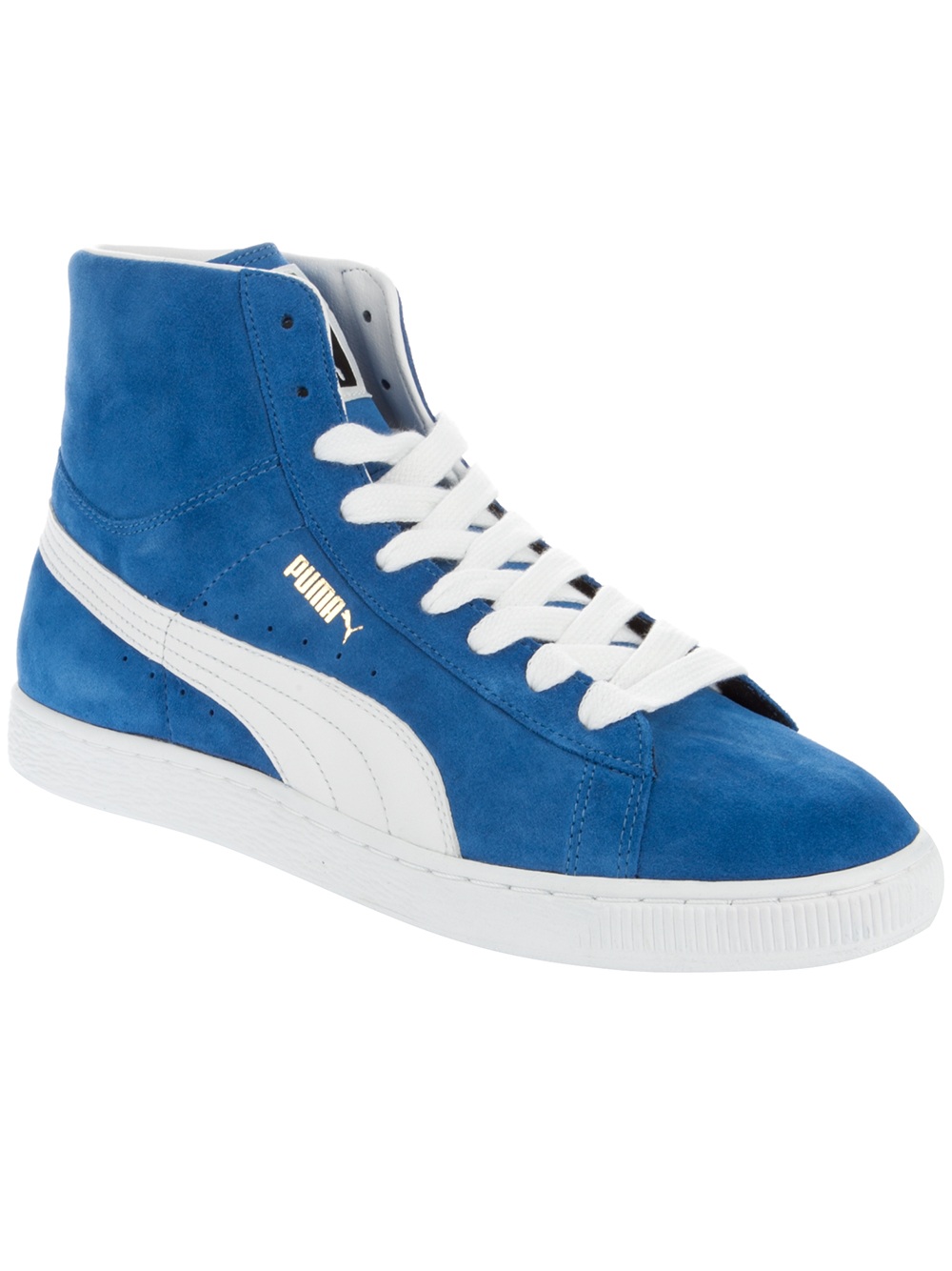 blue suede puma high tops