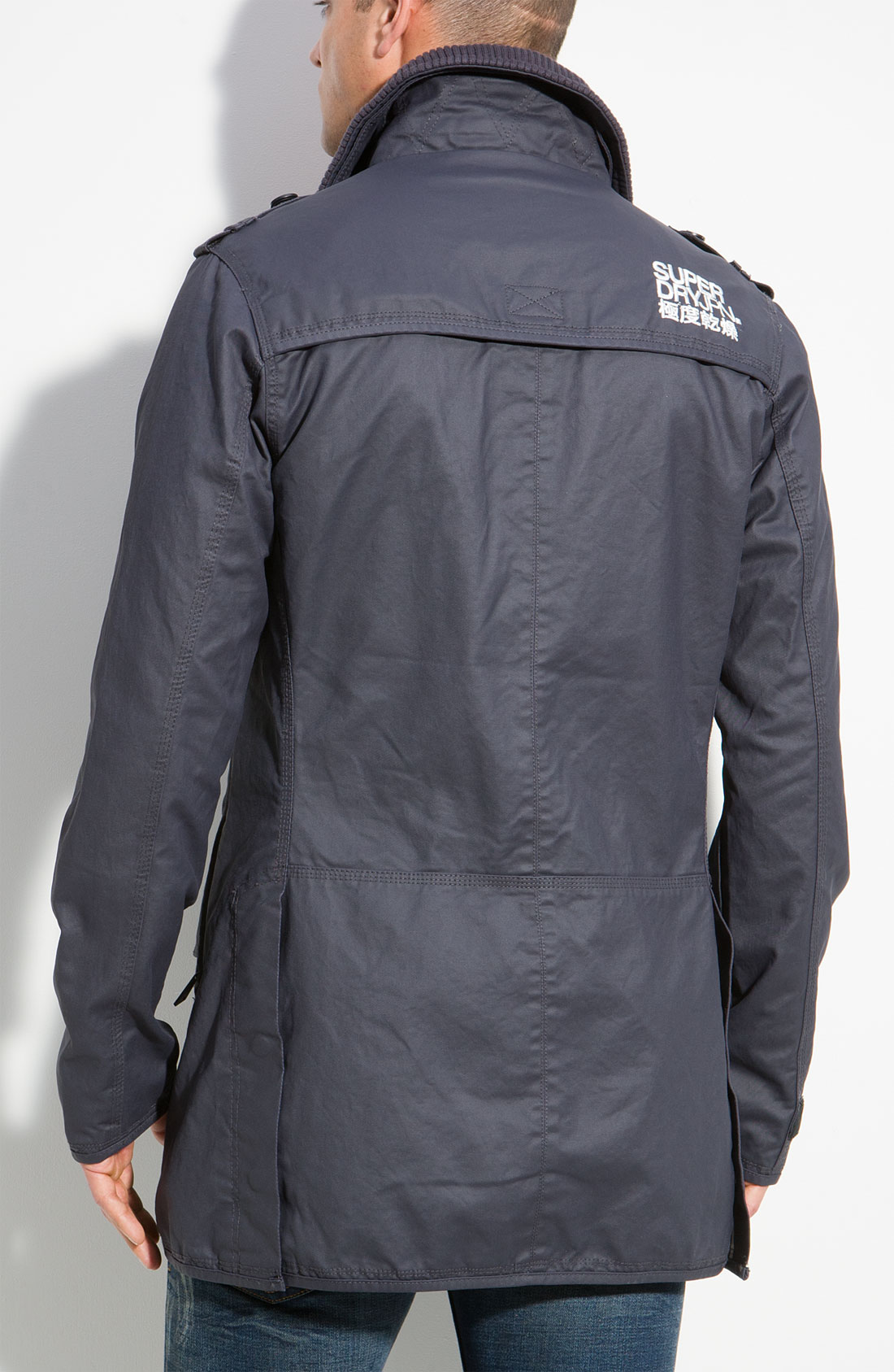 Superdry Commodity Slim Pea Coat Navy Channel Talent New Mens Superdry Rookie Sherpa Pea Coat Navy