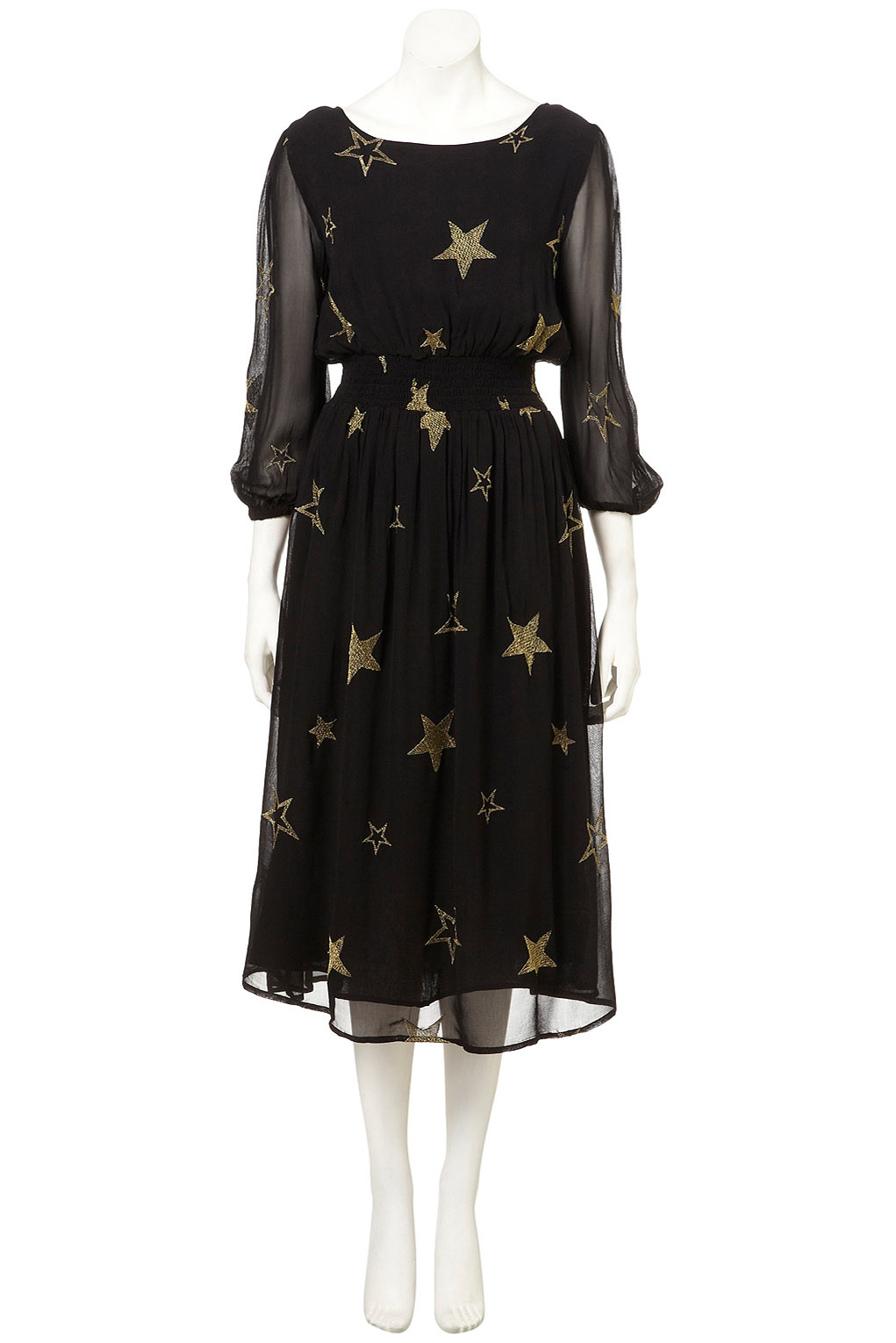 topshop black star dress