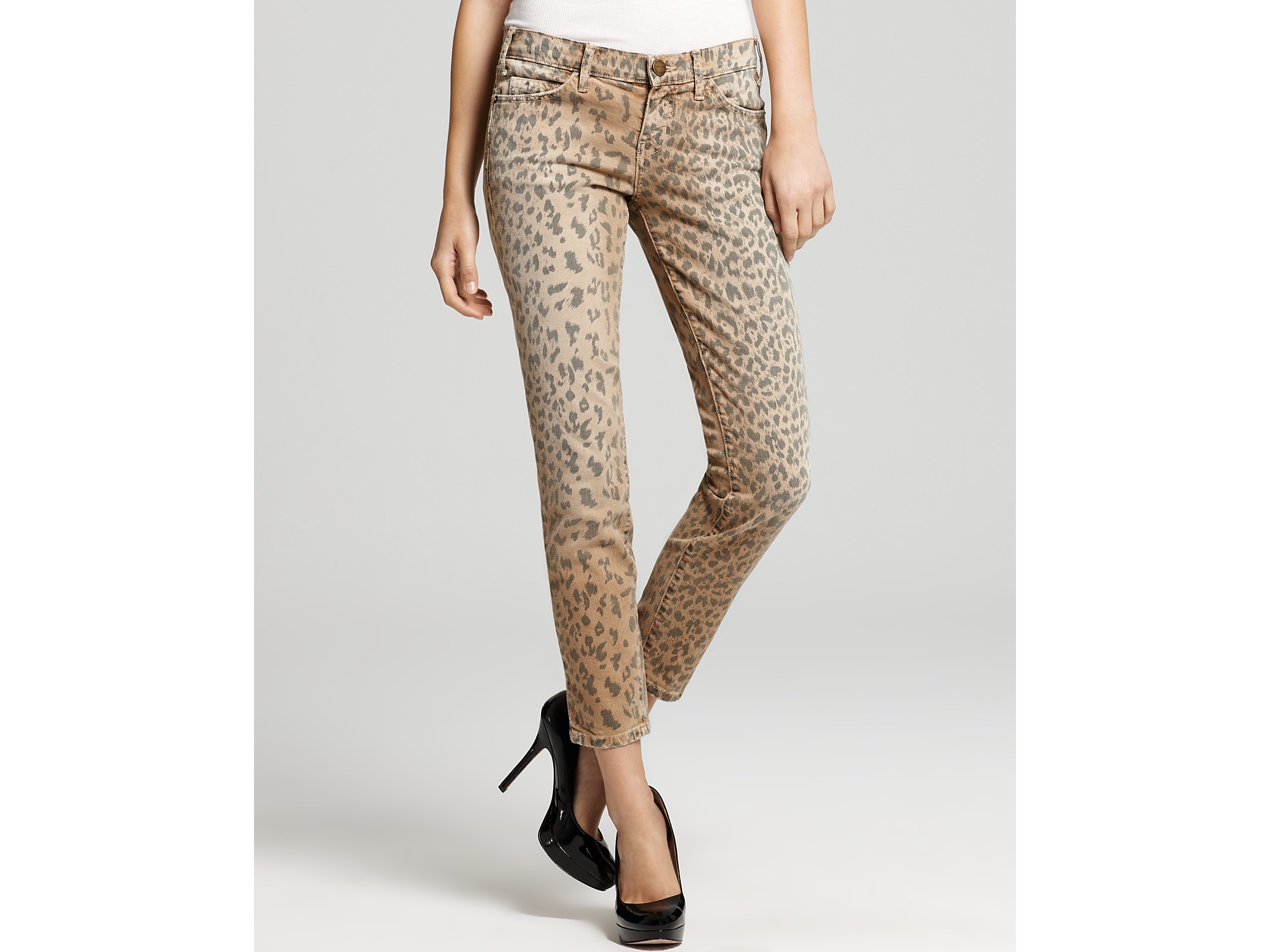 current elliott leopard print jeans