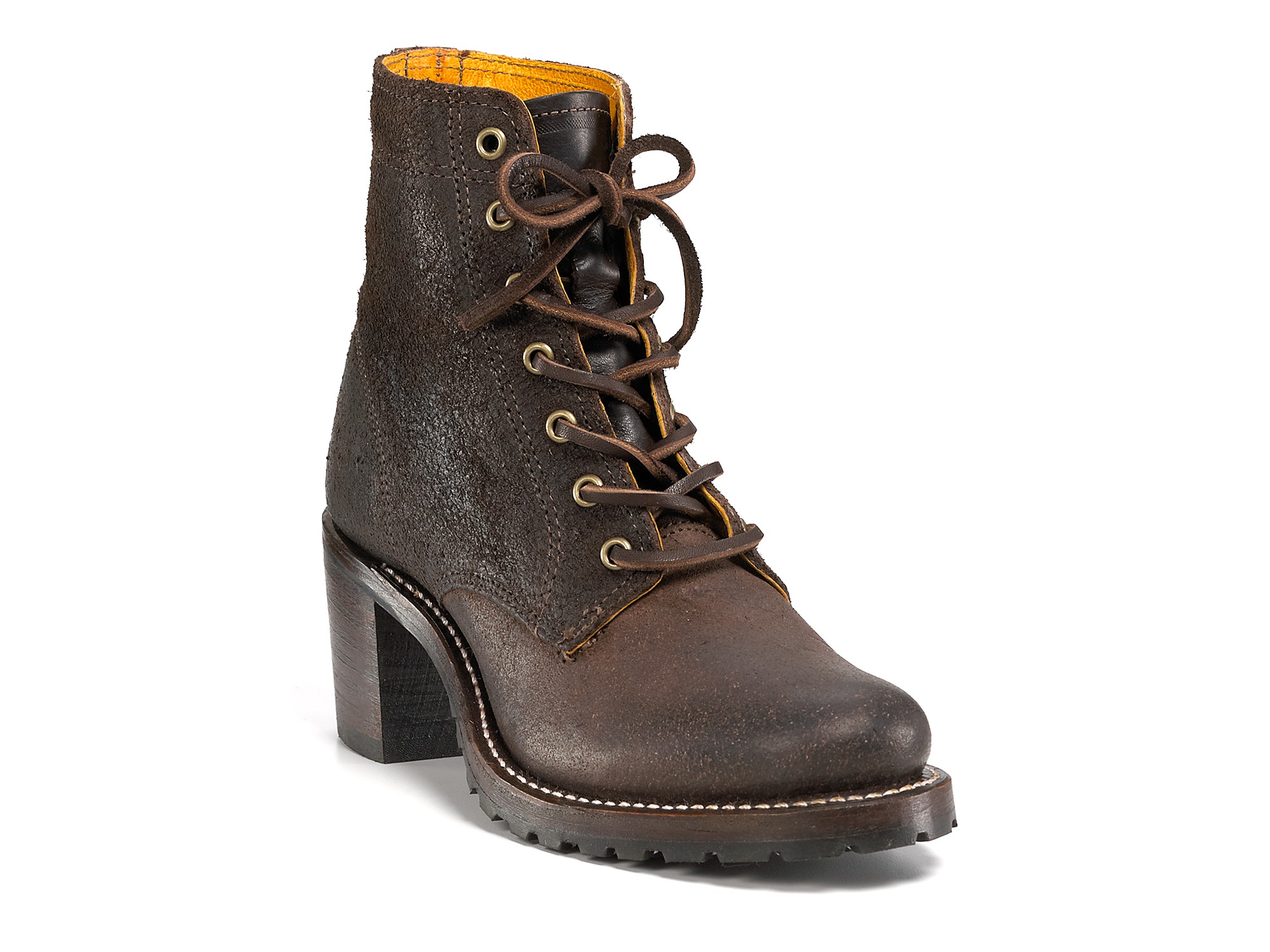 frye sabrina lace up boots