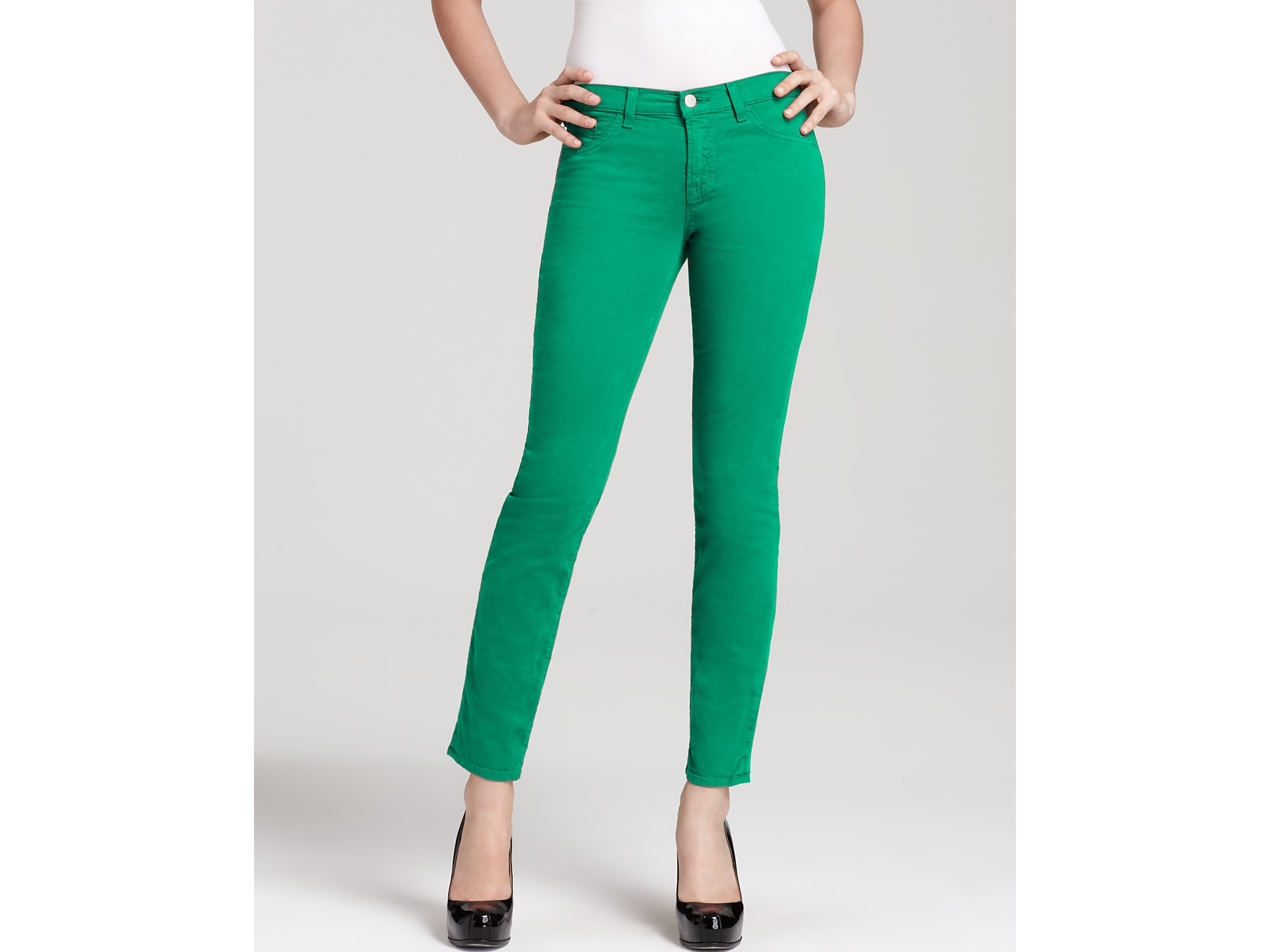 emerald green skinny jeans womens