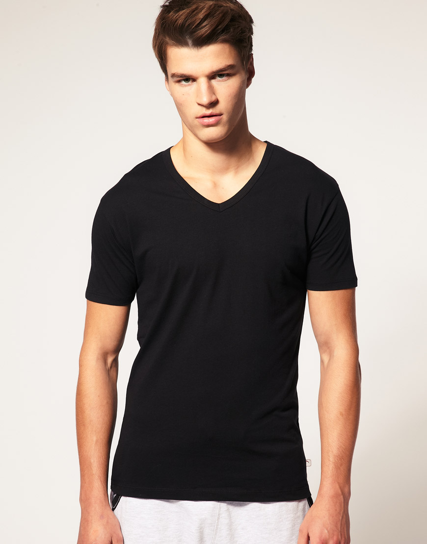 PUMA 2 Pack V Neck T Shirts in Black for Men - Lyst