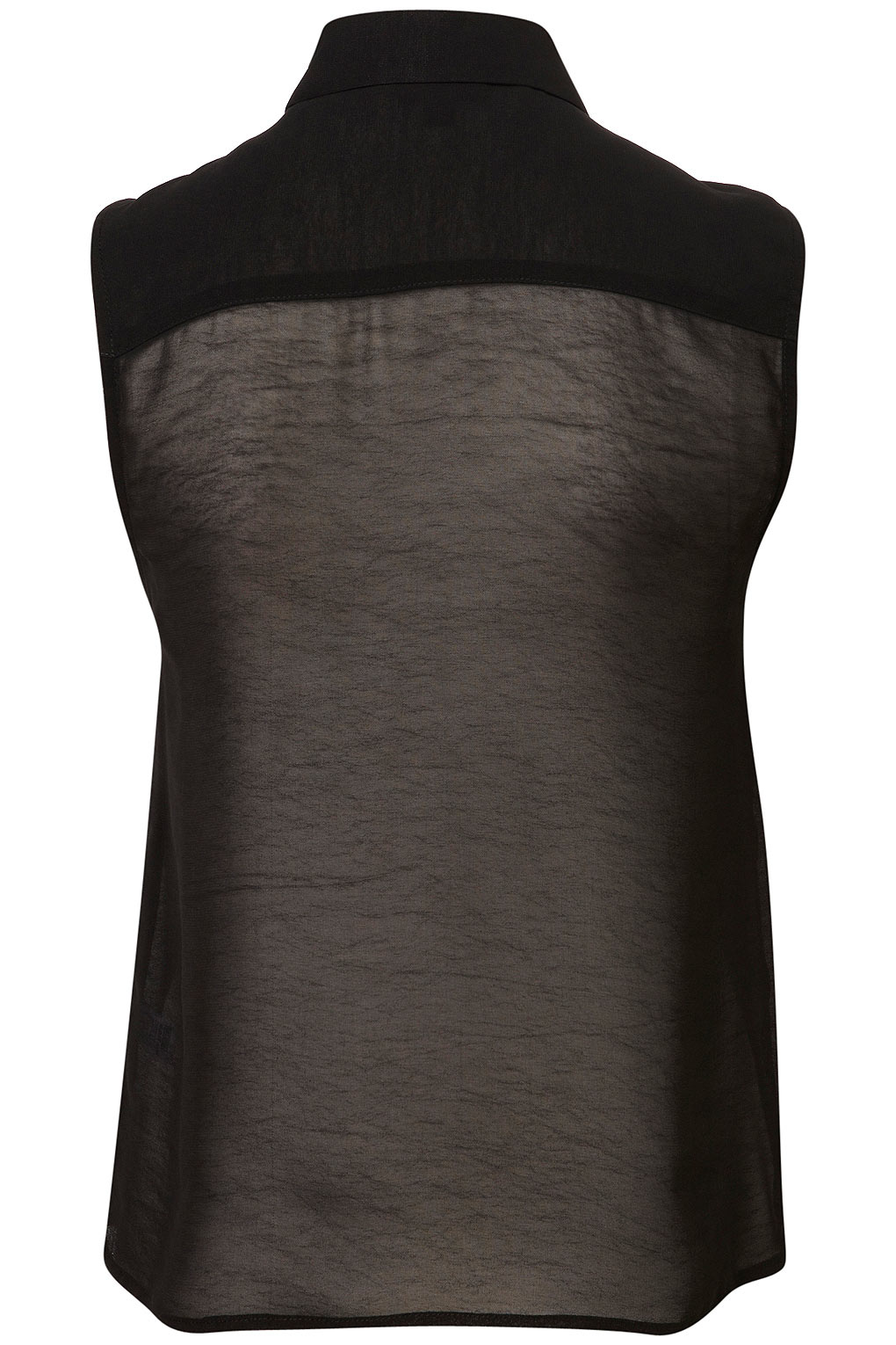 womens sleeveless black shirt