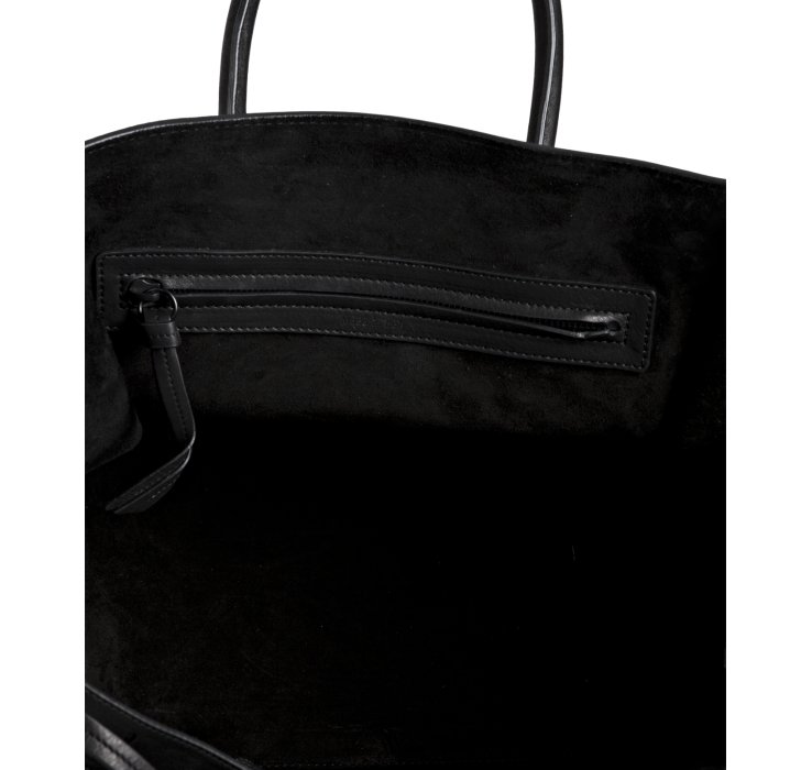 celine black leather handbag luggage phantom  