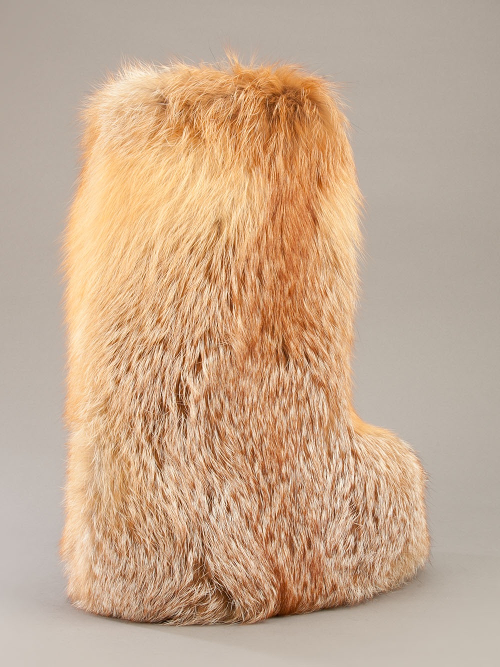 Liska Fox Fur Boot in Brown (Natural 