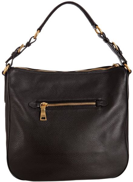 Prada Buckle Strap Shoulder Bag in Black | Lyst