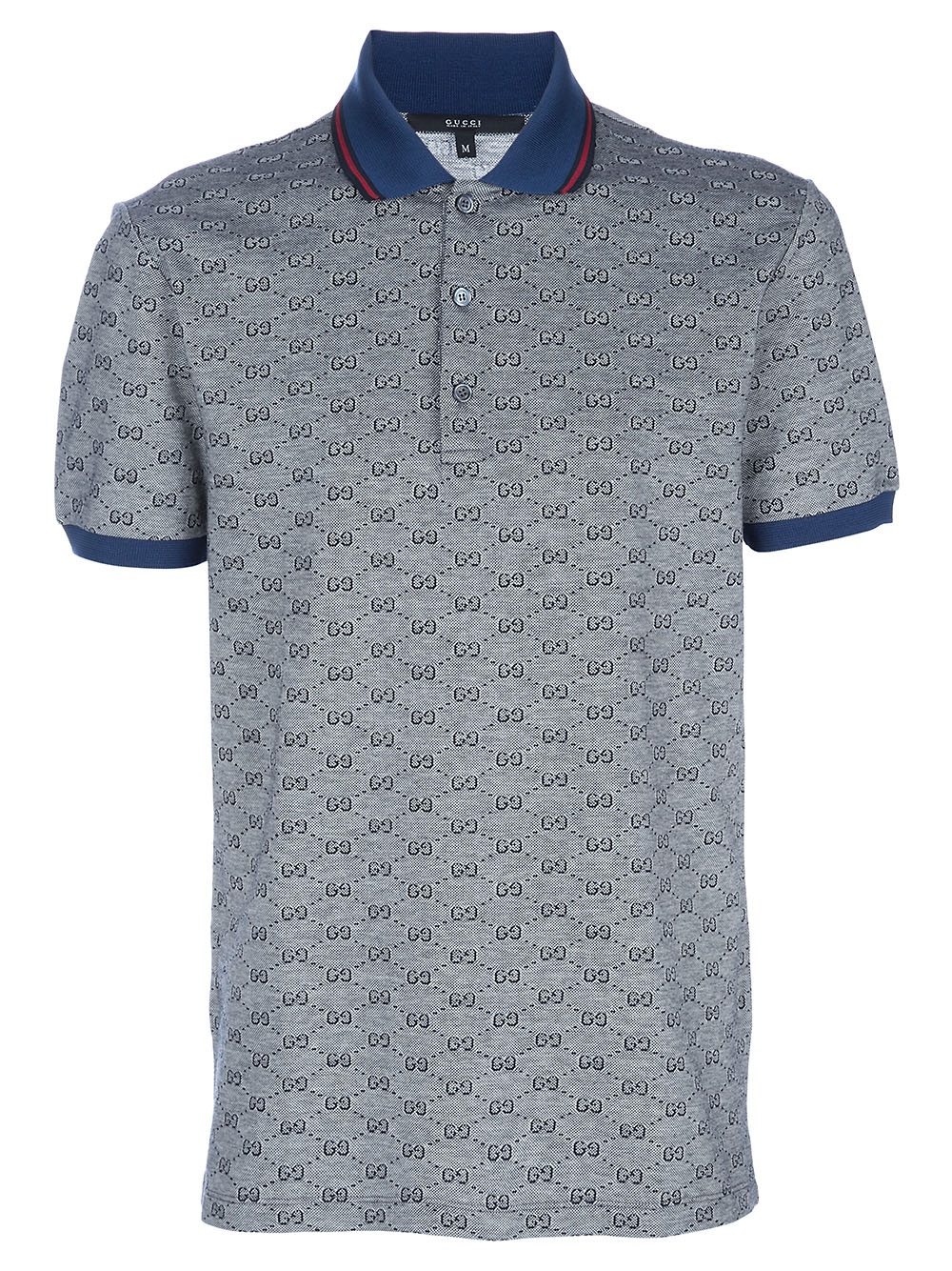 Gucci Monogrammed Polo Shirt in Gray for Men (grey) | Lyst