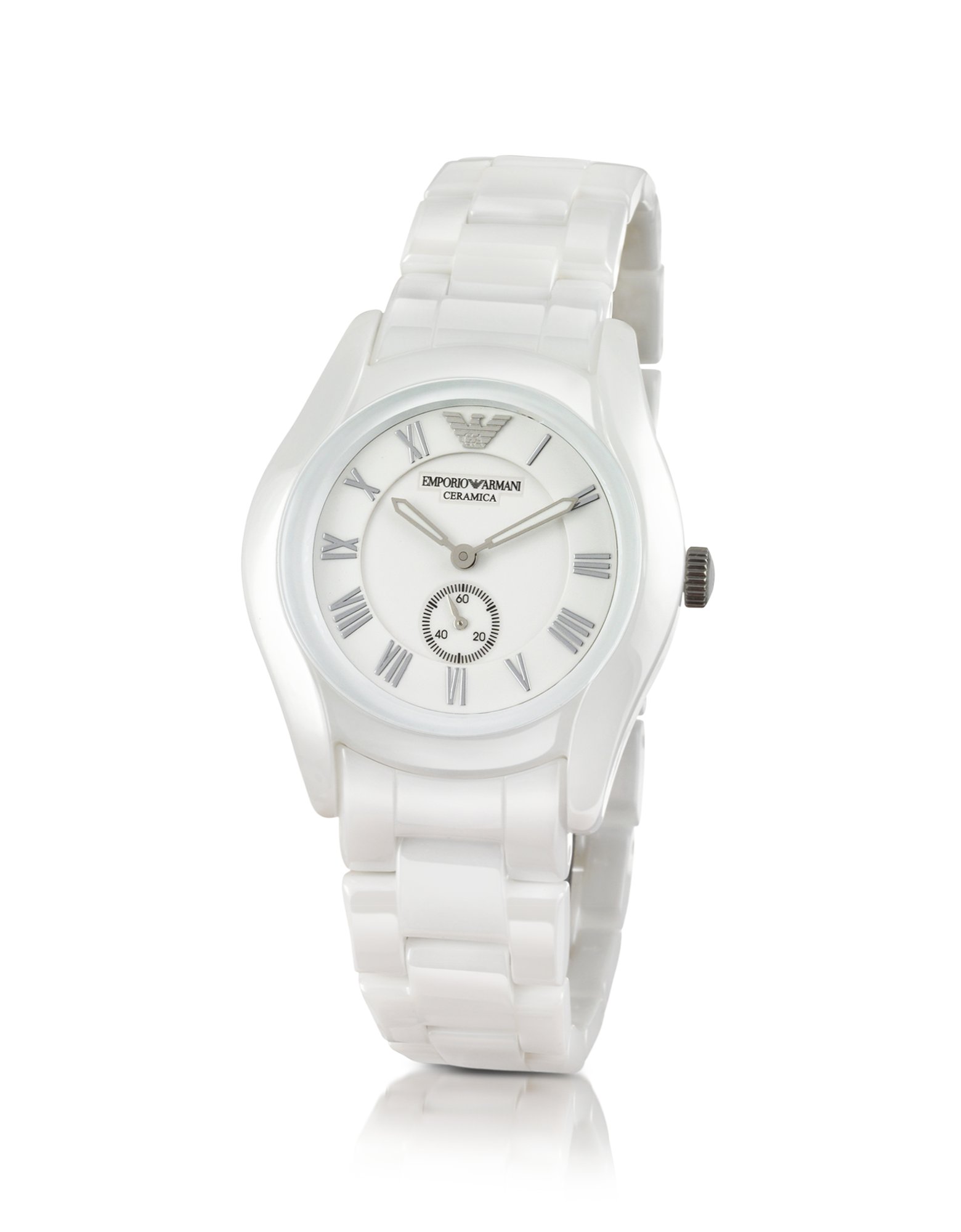 Lyst - Emporio Armani Womens White Ceramic Chrono Watch in White