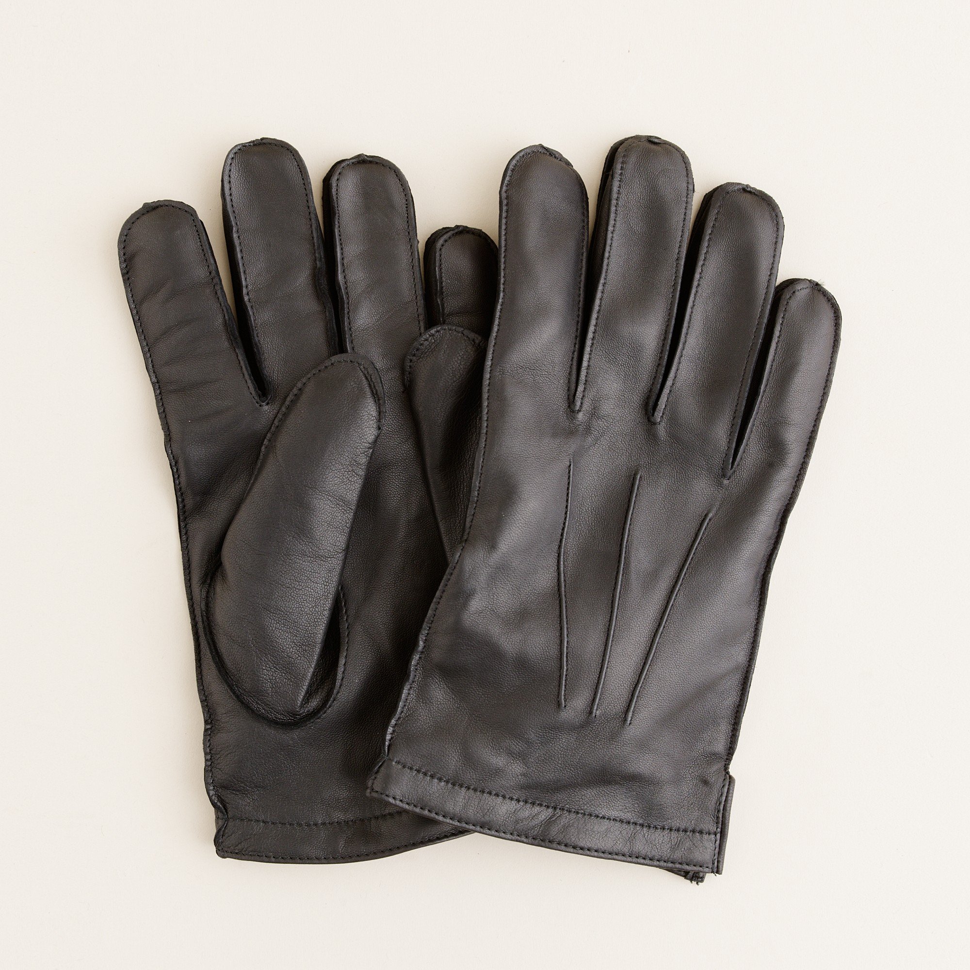 J.crew Cashmere-lined Leather Gloves in Black for Men | Lyst