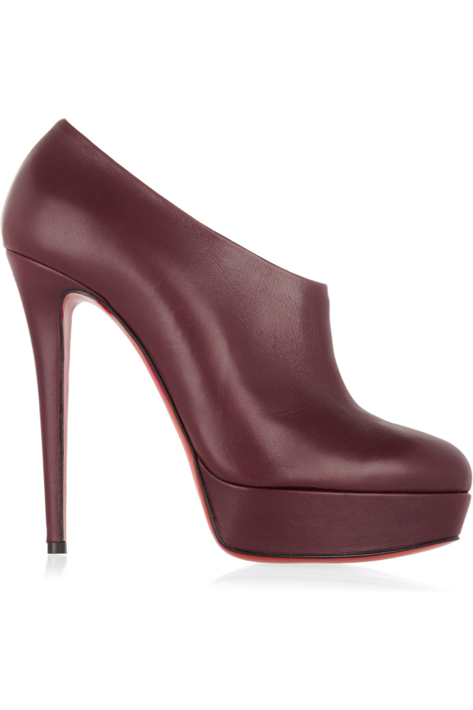 Christian louboutin Moulage 140 Leather Ankle Boots in Purple ...  