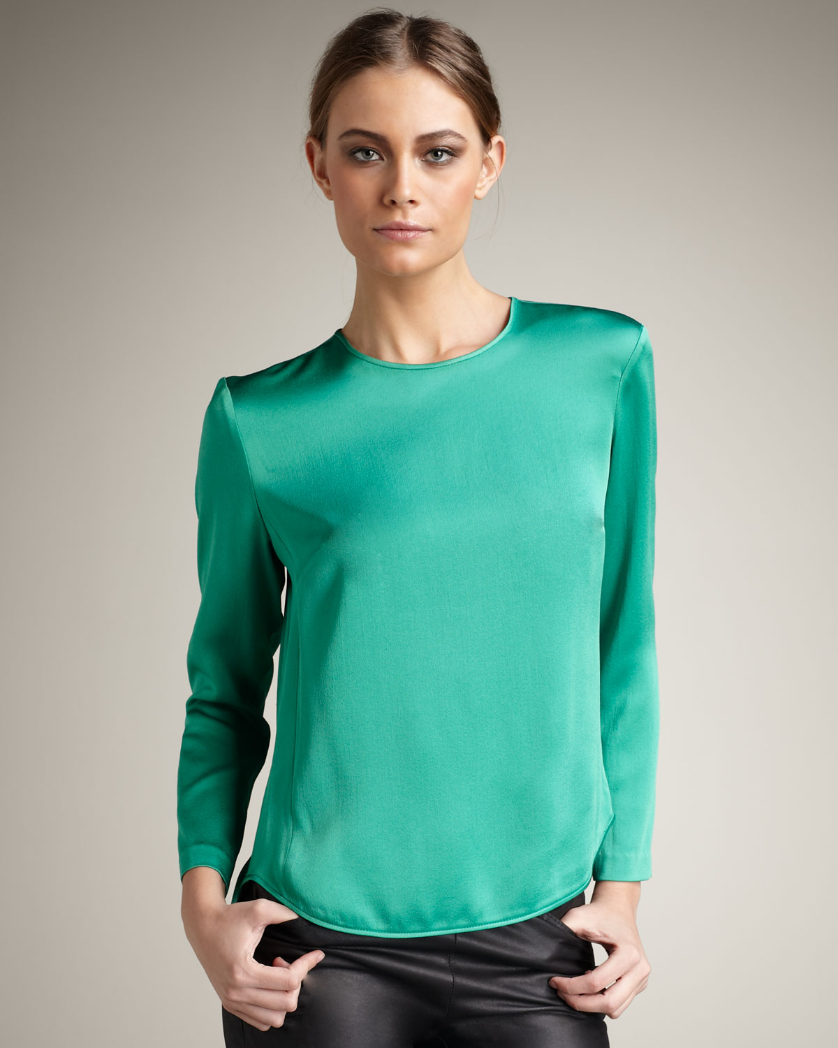 green top matching pant