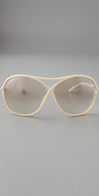 Tom Ford Vicky Sunglasses in Ivory (Natural) - Lyst