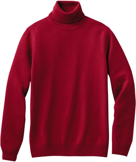 Uniqlo Men Pure Cashmere Polo Neck Sweater A in Red for Men | Lyst