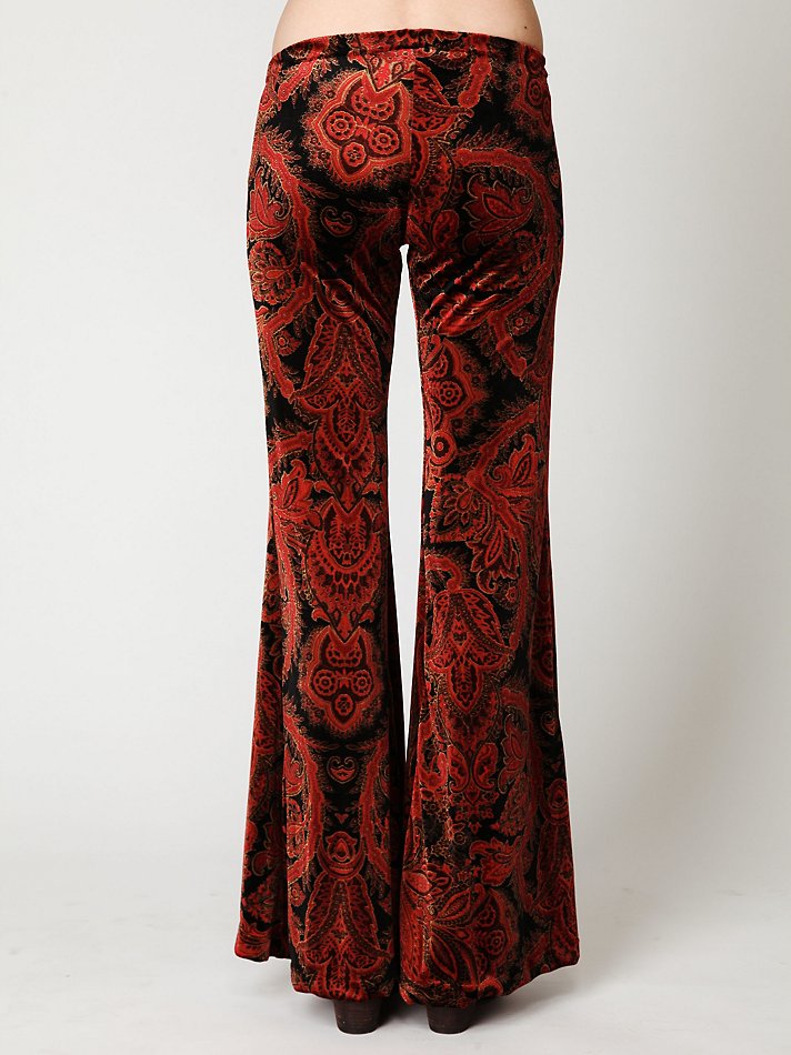 Lyst - Free People Royal Velvet Bell Bottom in Red