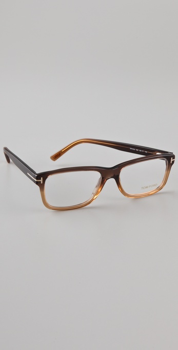Lyst - Tom Ford Square Glasses in Brown