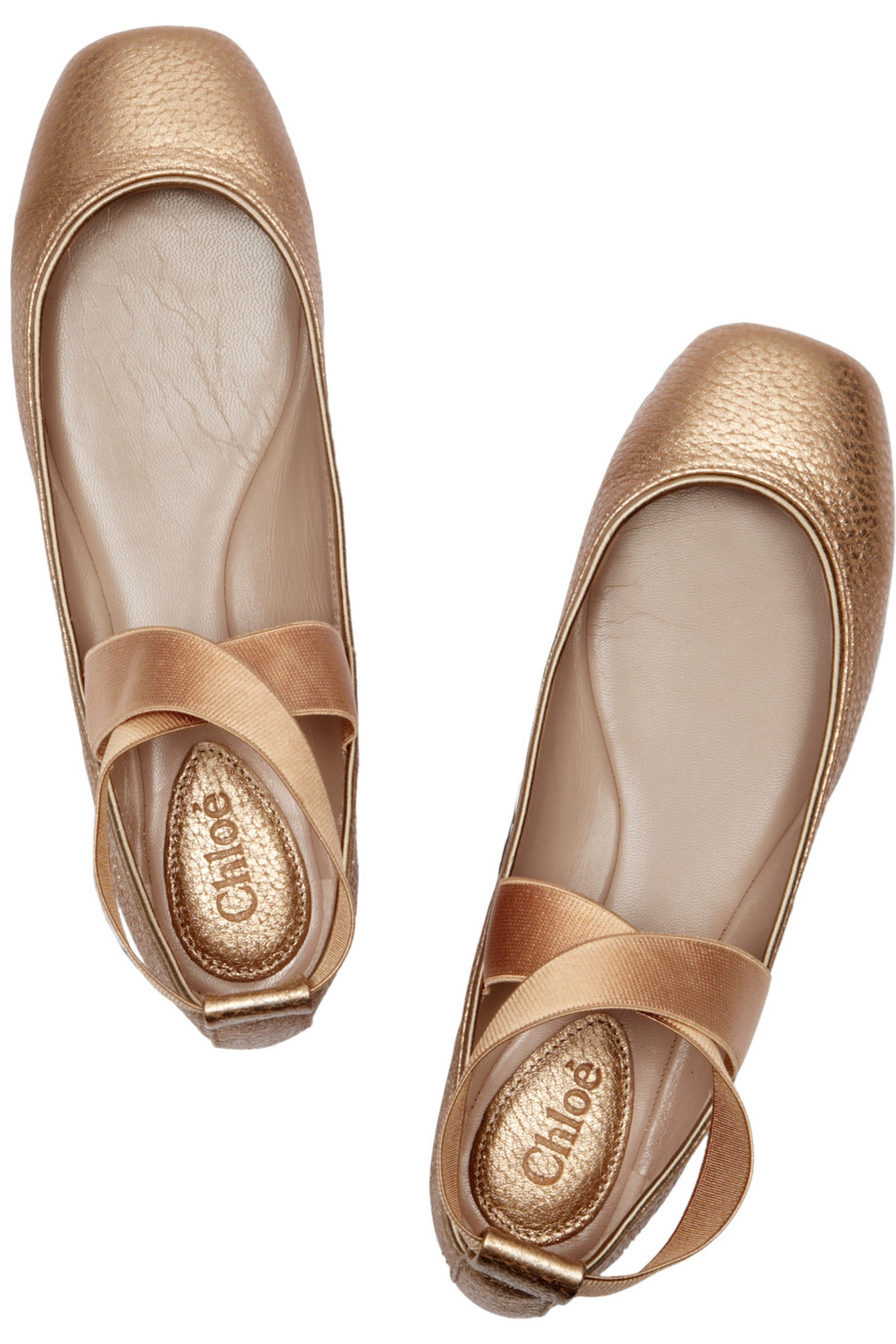 chloe patent leather flats