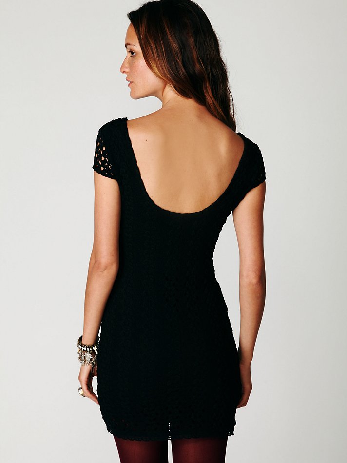 free people black lace dress