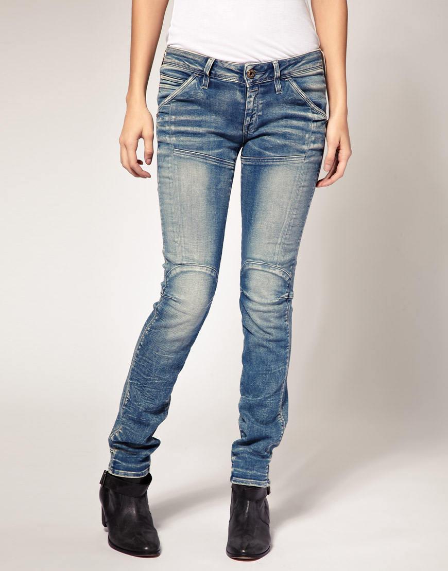 G-Star RAW New Elva Slim Tapered Jeans in Blue - Lyst